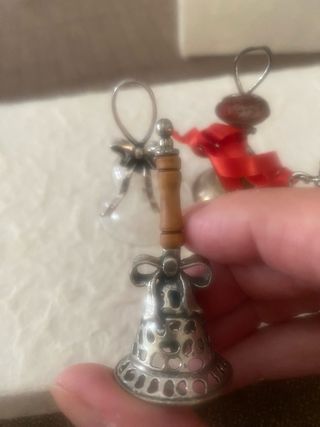 3 Campanelle Argento Natale Vintage