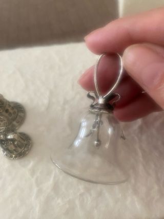 3 Campanelle Argento Natale Vintage