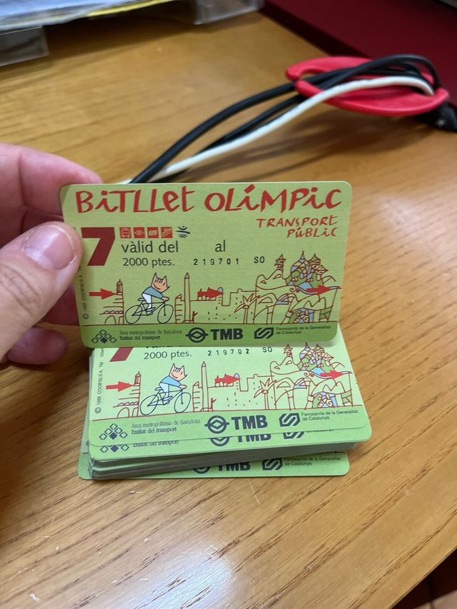 BILLETES OLIMPICOS DE TRANSPORTE BARCELONA 1992
