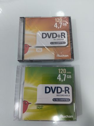 2 DVD-R + DVD+R Auchan 120min