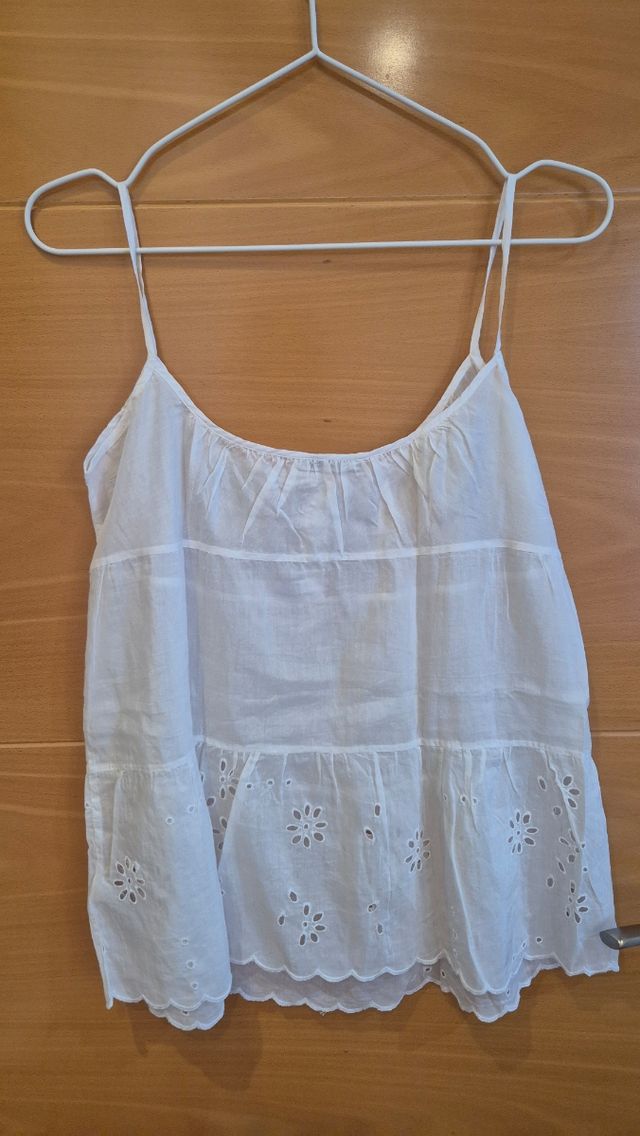 Top blanco Massimo Dutti tirantes