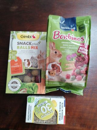 Snack conigli: Gimbi, Vitakraft, pietra minerale