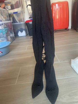 Botas altas Casadei Blade negras