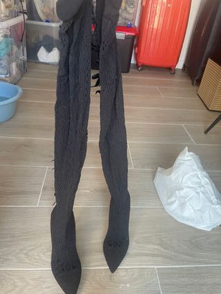 Botas altas Casadei Blade negras