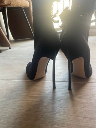 Botas altas Casadei Blade negras