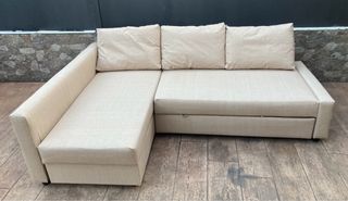 Sofá cama chaise longue beige
