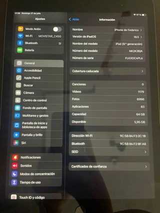 iPad 9ª generación Gris Espacial