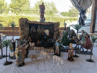 Portal Belén antiguo + figuras
