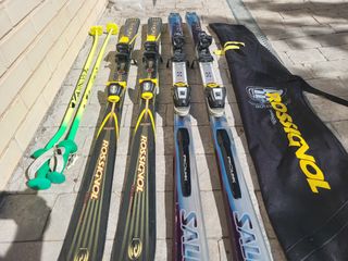 Esquís Salomon, Rossignol y bastones