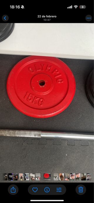 Discos Olímpicos 15kg - Rojos
viene los dos discos