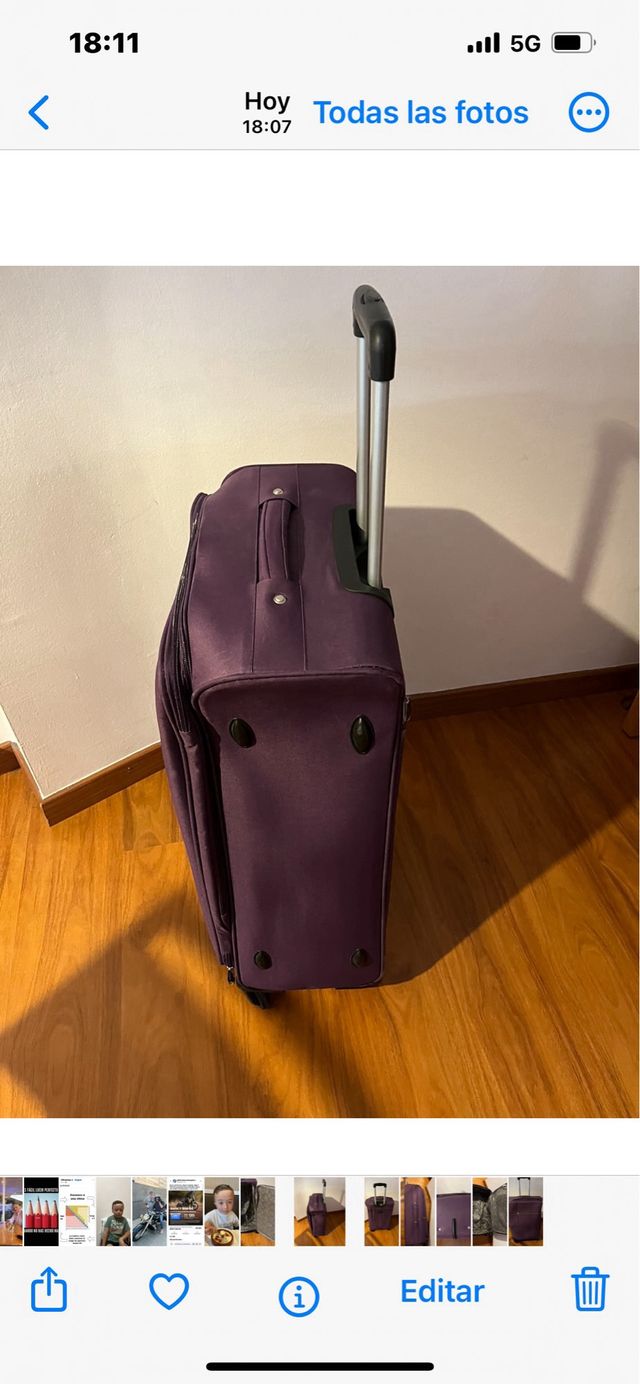 Maleta viaje morada 90litros