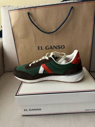 Zapatillas EL GANSO - Marrón y Verde