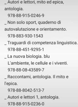 Libri scolastici