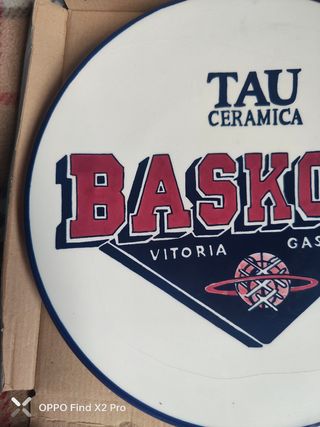 Plato Baskonia Tau Cerámica años 90 coleccionista