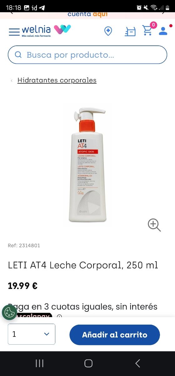 Leti AT4 Leche Corporal - 250ml