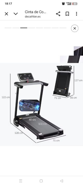 Cinta correr plegable 122x71cm