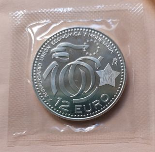 MONEDA PLATA DE 12€ ESPAÑA AÑO 2009
