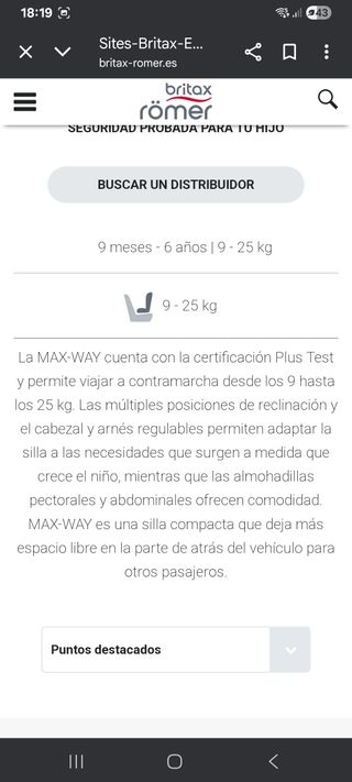 Britax Römer Max-Way - Contramarcha