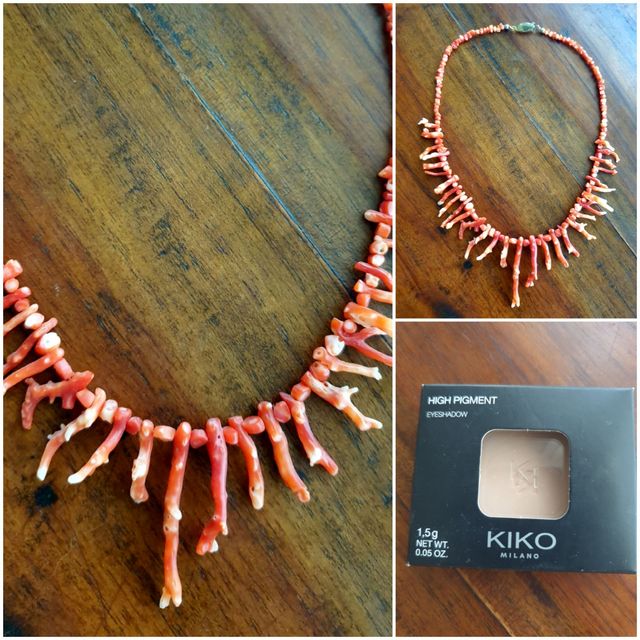 Collar coral rojo antiguo