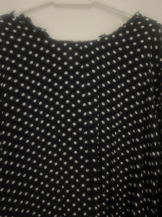 Vestido lunares blanco y negro de zara