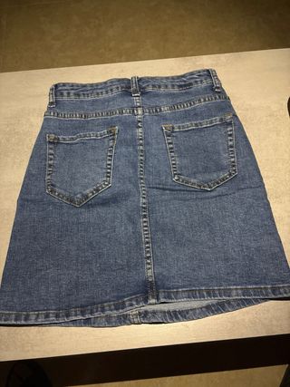Falda vaquera azul talla S