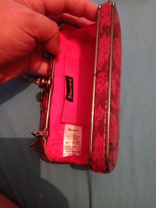 Bolso Benini efecto cocodrilo rosa