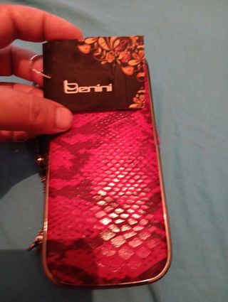 Bolso Benini efecto cocodrilo rosa