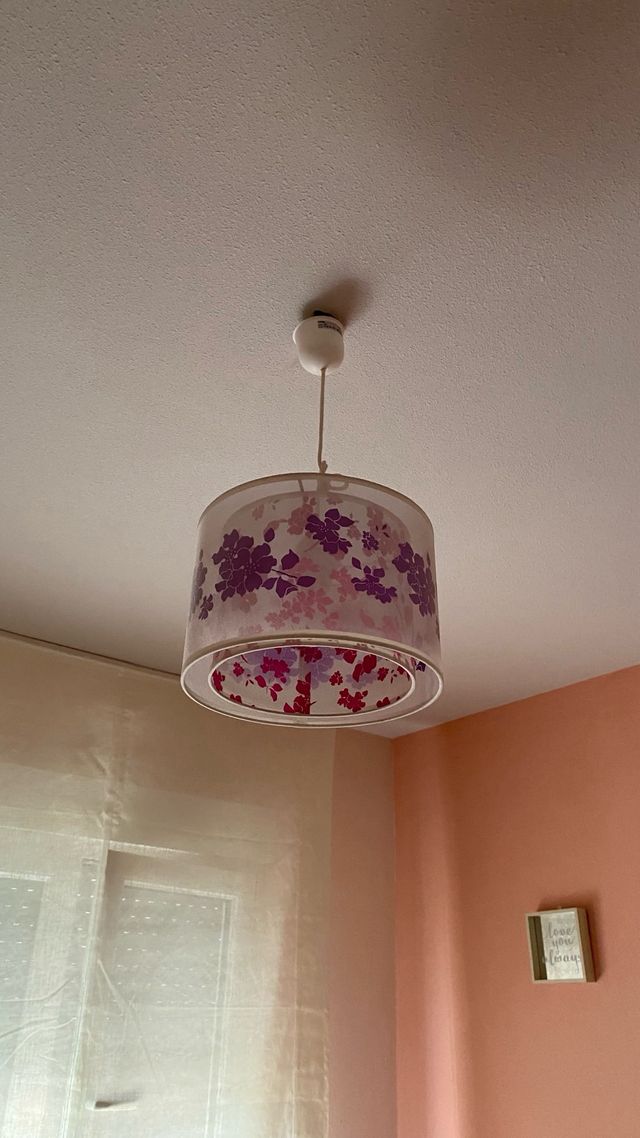 Lámpara infantil flores - Rosa y Lila