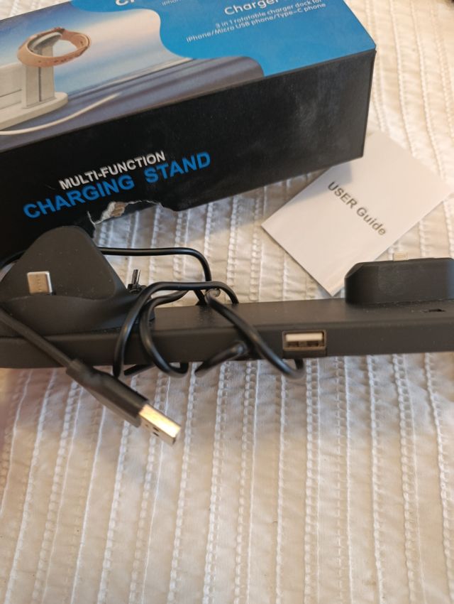 Soporte carga móvil 3 en 1