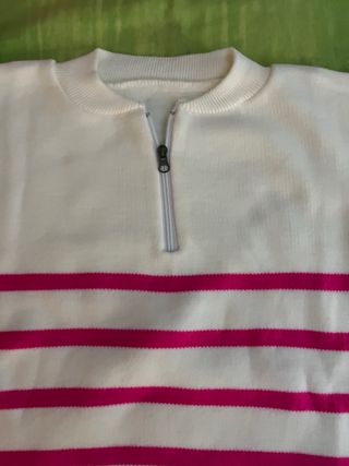Jersey rayas fucsia-blanco 