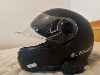 Casco moto LS2 modular + intercomunicador 