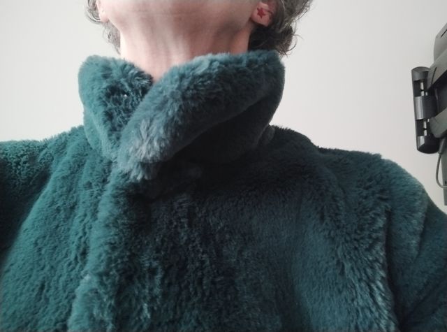 Abrigo borreguillo verde mujer/chica