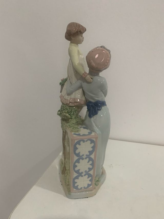Figura porcelana: Niña y adulta.Empresa Nadal