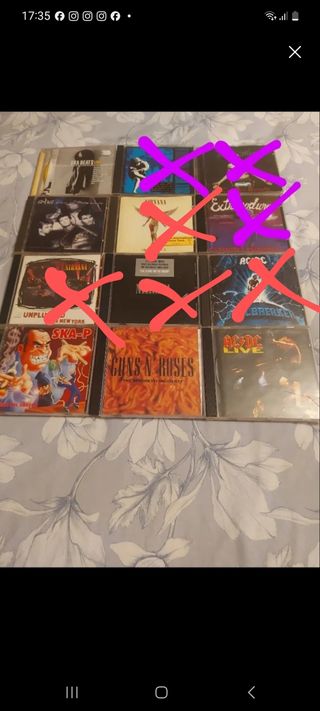CDs Variados: Extremoduro, Nirvana, AC/DC, Ska-P