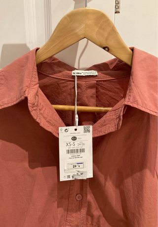 Camisa Bershka Rosa XS-S