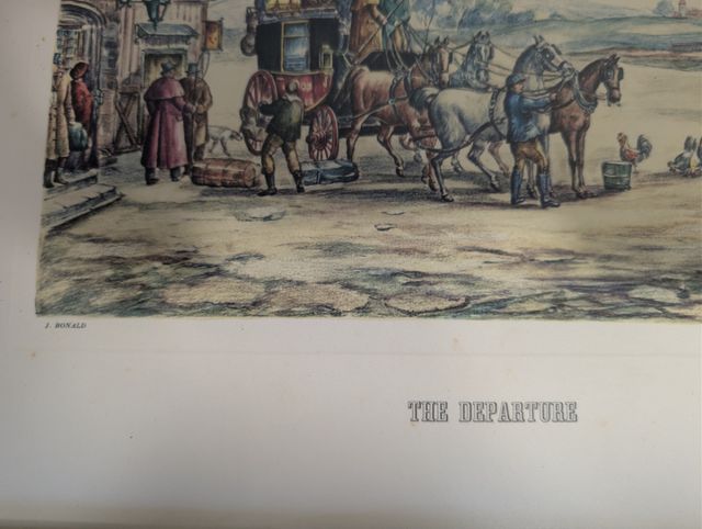 Cuadro antiguo - The Departure J.Bonald