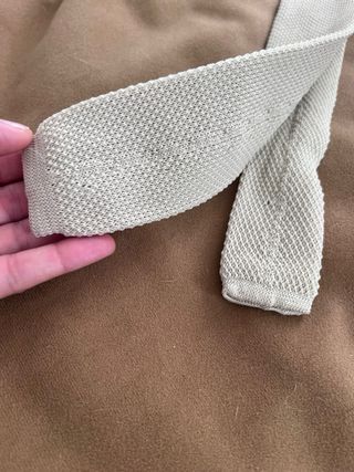 Cravatta Beige in Maglia