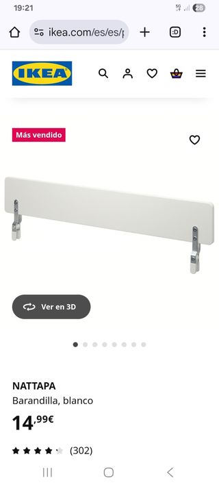Barandilla NATTApa IKEA - Blanca