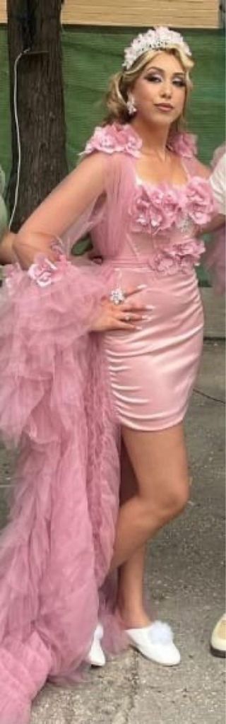 Bata rosa - Vestido elegante