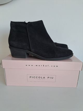 Botines PICCOLA PIU ante negros 40