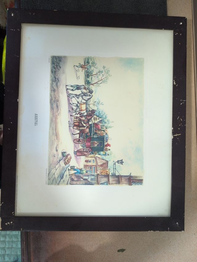 Cuadro antiguo Arrival - J. Bonald