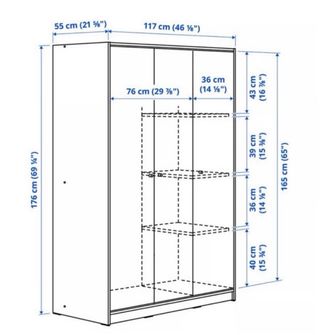 Armario 3 puertas Ikea blanco