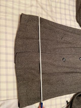 Abrigo vintage gris y marrón