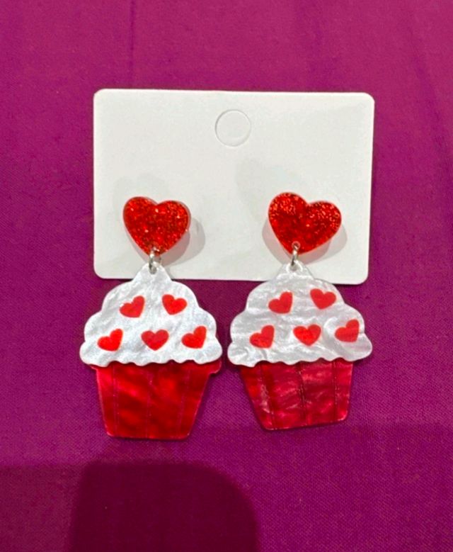 Aretes colgantes cupcake ❤️