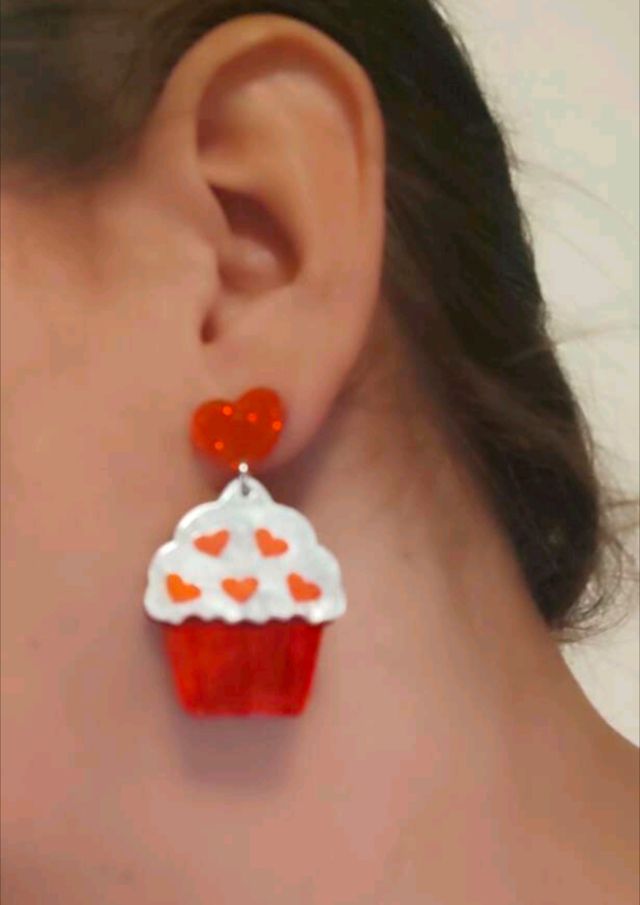 Aretes colgantes cupcake ❤️