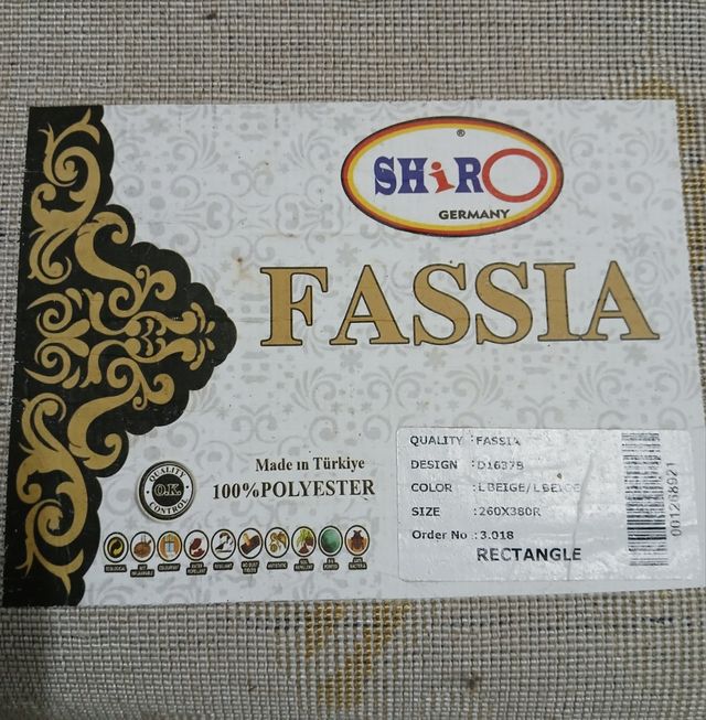 Alfombra SHIRO FASSIA Beige 260x380cm ,
