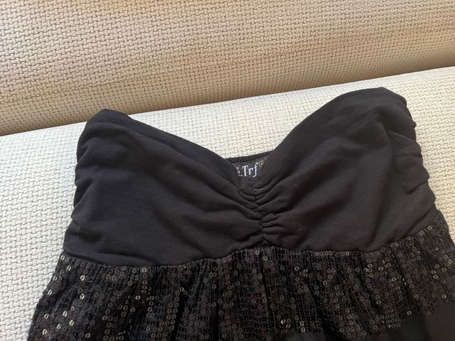 Falda negra lentejuelas TRF