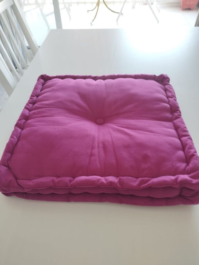 4 Cojines silla terraza 40x40 - Color berenjena