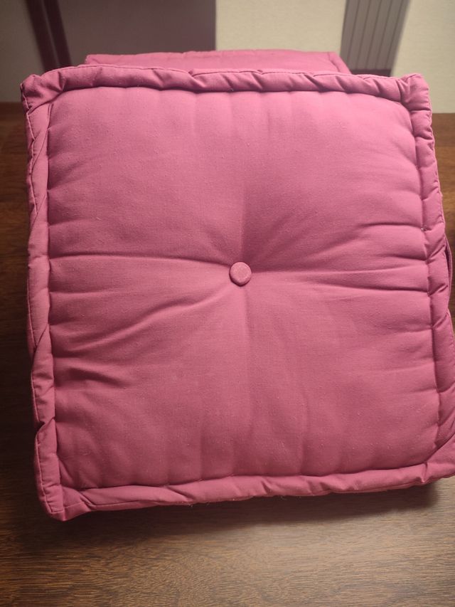 4 Cojines silla terraza 40x40 - Color berenjena