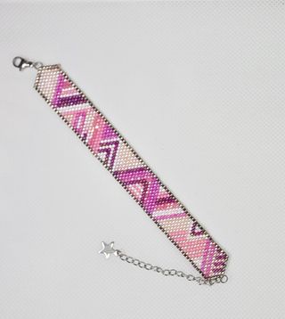 Pulsera Miyuki: Rosa y Morada